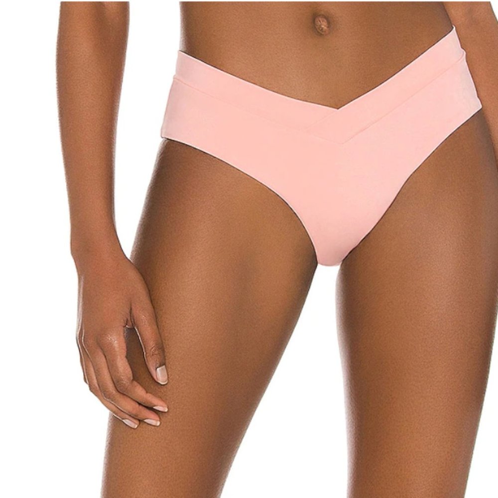 l*space Pratt Bikini Bottoms NWT! Size M, Flattering V-waist. Mellowed Rose.